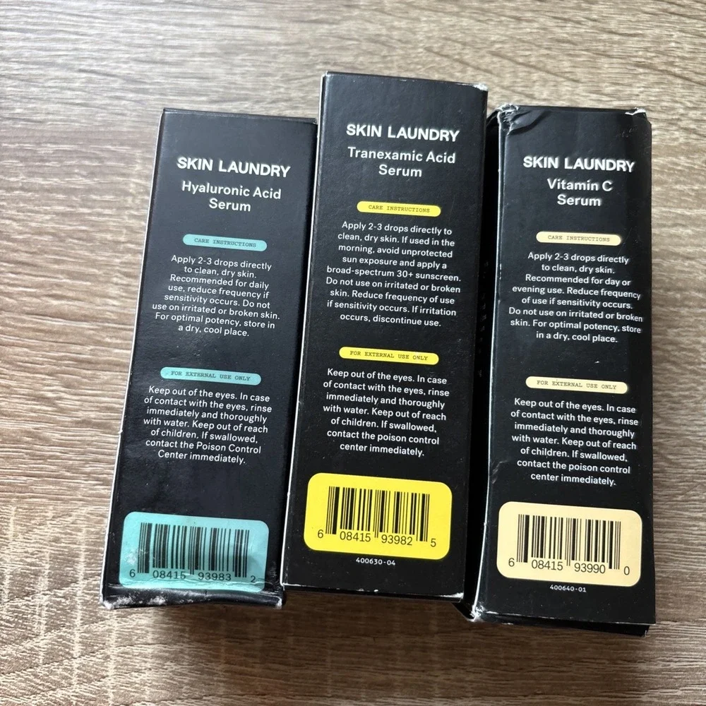 LOT OF 3 Skin Laundry California Vitamin C Serum Hyaluronic Tranexamic Acid 1 Oz